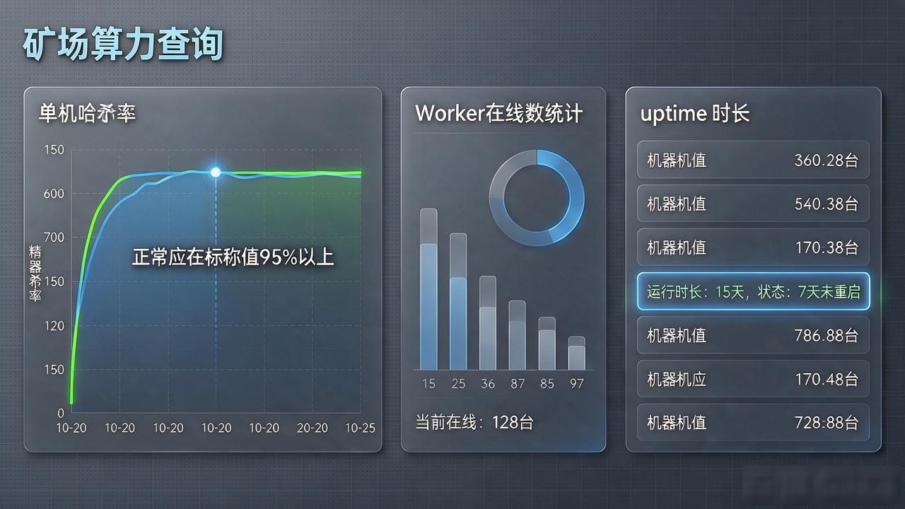 数字货币算力查询,矿场运营的人怎么查、在哪查、多久查一次