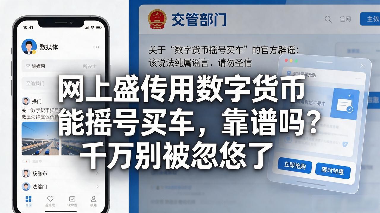 网上盛传用数字货币能摇号买车,靠谱吗?千万别被忽悠了