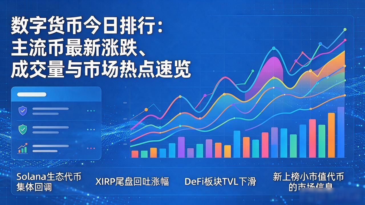 数字货币今日排行:主流币最新涨跌、成交量与市场热点速览
