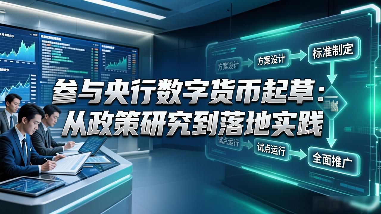 参与央行数字货币起草:从政策研究到落地实践