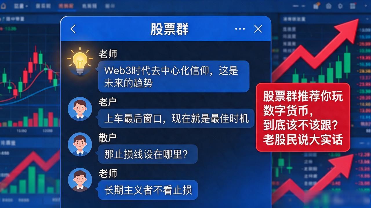 股票群推荐你玩数字货币,到底该不该跟?老股民说大实话