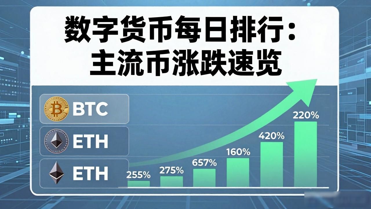 数字货币每日排行:主流币涨跌速览
