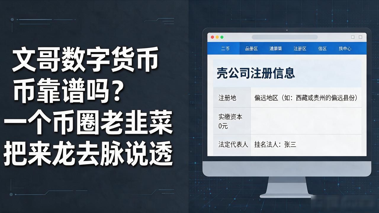 文哥数字货币靠谱吗?一个币圈老韭菜把来龙去脉说透