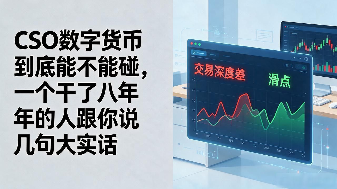 CSO数字货币到底能不能碰,一个干了八年的人跟你说几句大实话