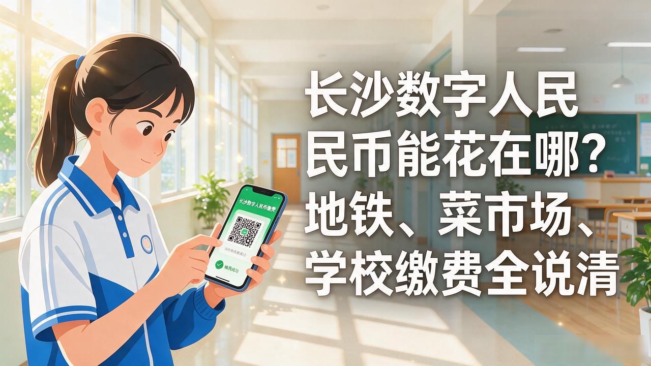 长沙数字人民币能花在哪?地铁、菜市场、学校缴费全说清