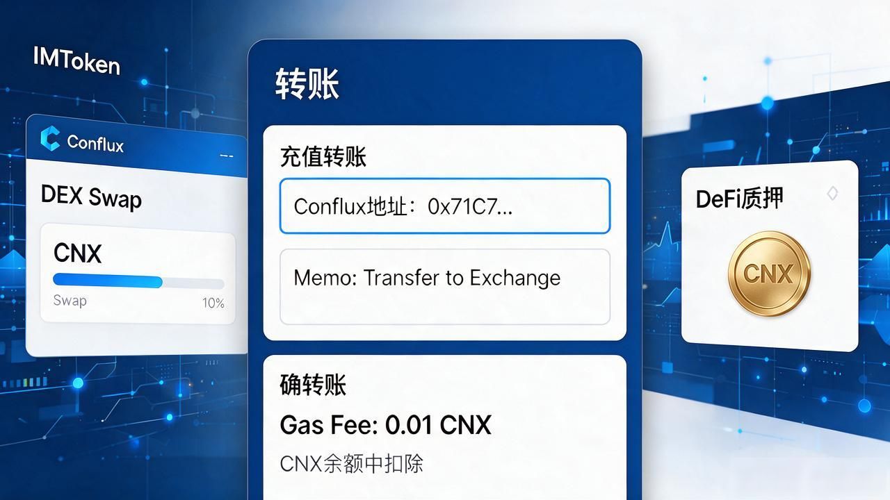 imtoken里面的cnx是什么?Conflux币充值转出指南