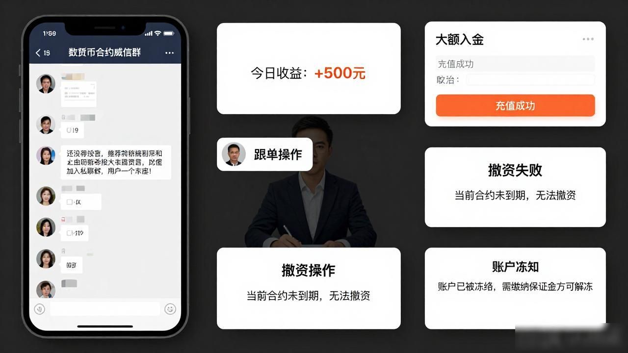 搜数字货币合约威信群的朋友注意了,这类群十有八九是杀猪盘