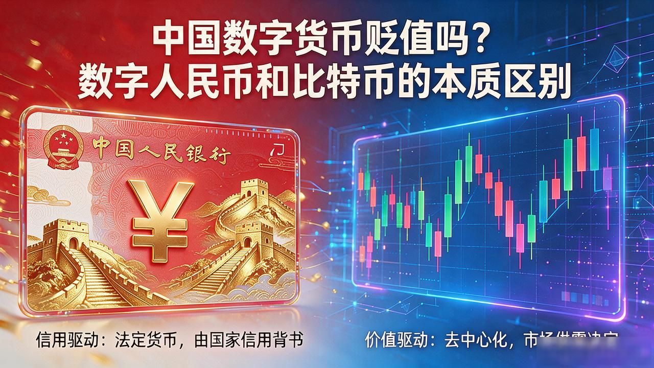 中国数字货币贬值吗?数字人民币和比特币的本质区别