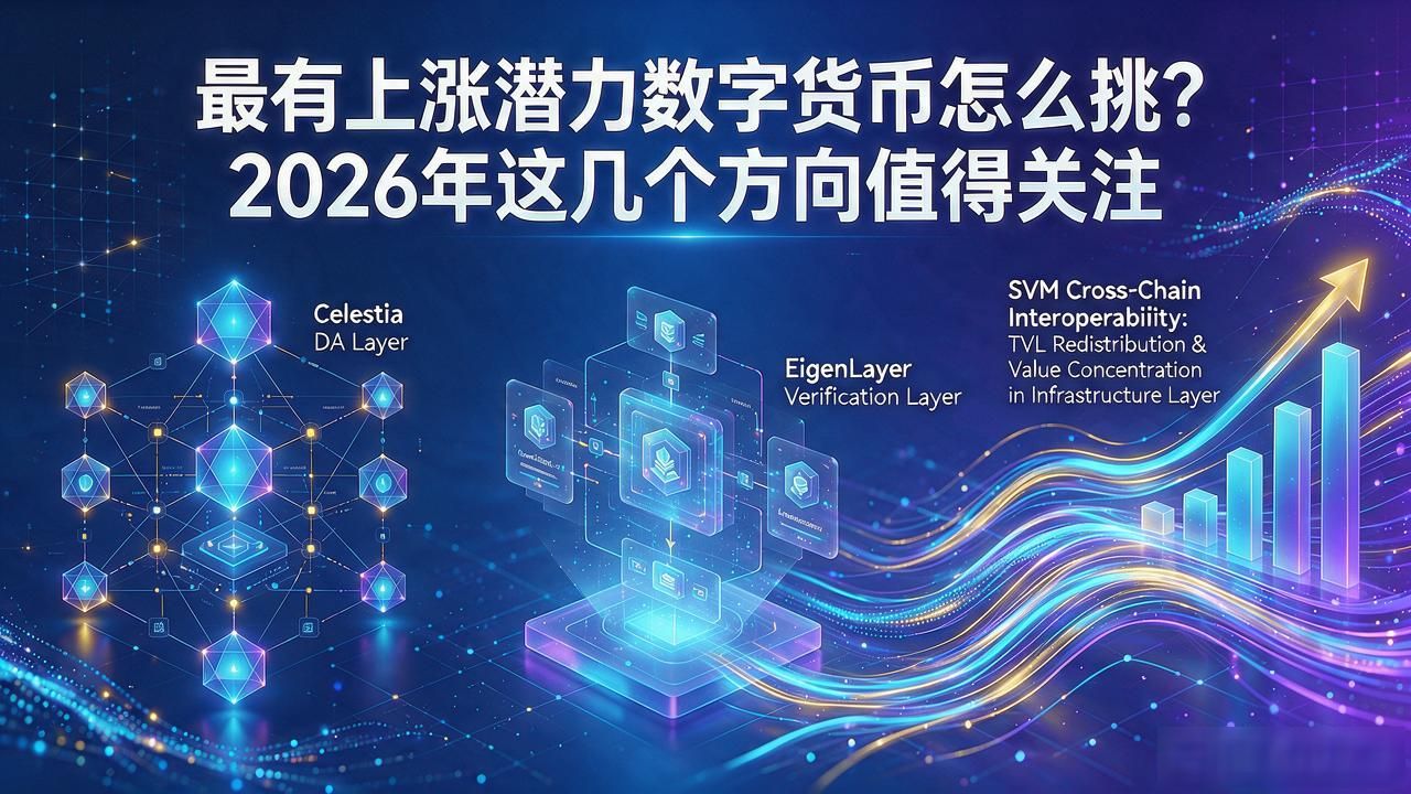 最有上涨潜力数字货币怎么挑?2026年这几个方向值得关注