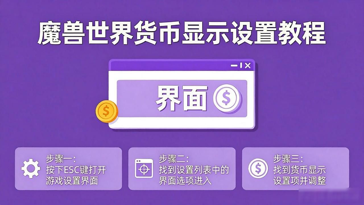 魔兽世界货币显示数字怎么设置?金币完整数值展示教程