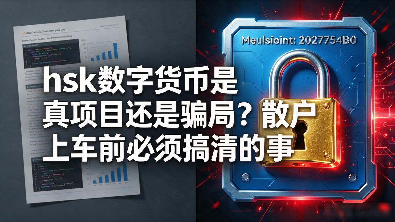 hsk数字货币是真项目还是骗局?散户上车前必须搞清的事
