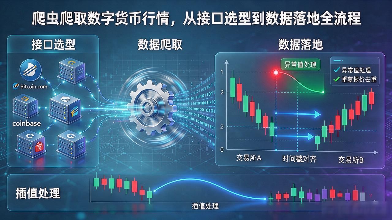 爬虫爬取数字货币行情,从接口选型到数据落地全流程