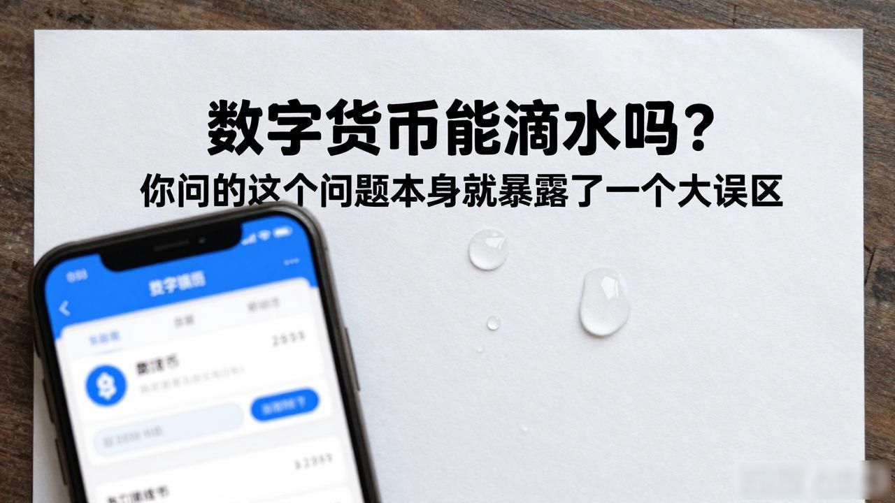 数字货币能滴水吗?你问的这个问题本身就暴露了一个大误区