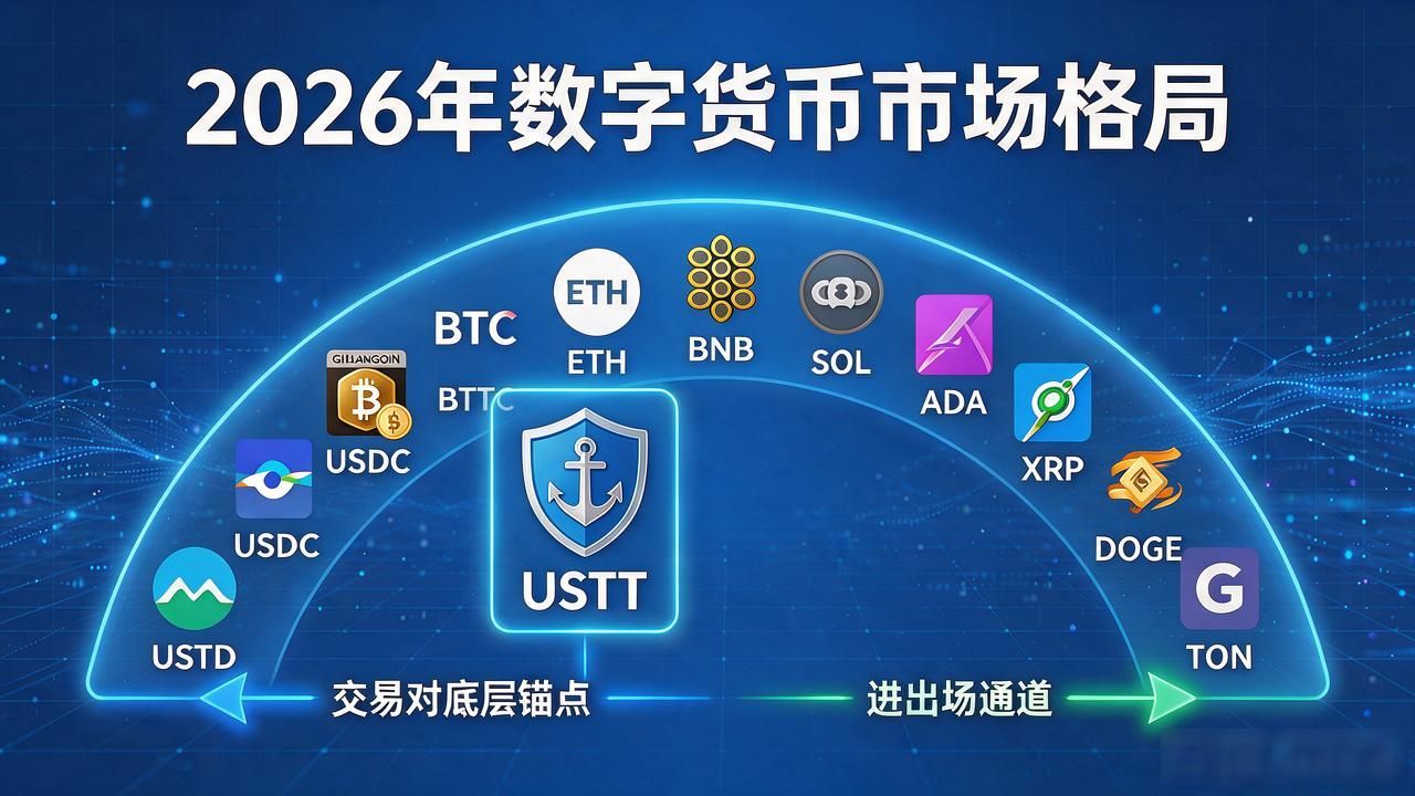 数字货币排名前10名有哪些?2026年币圈头部格局一文讲清