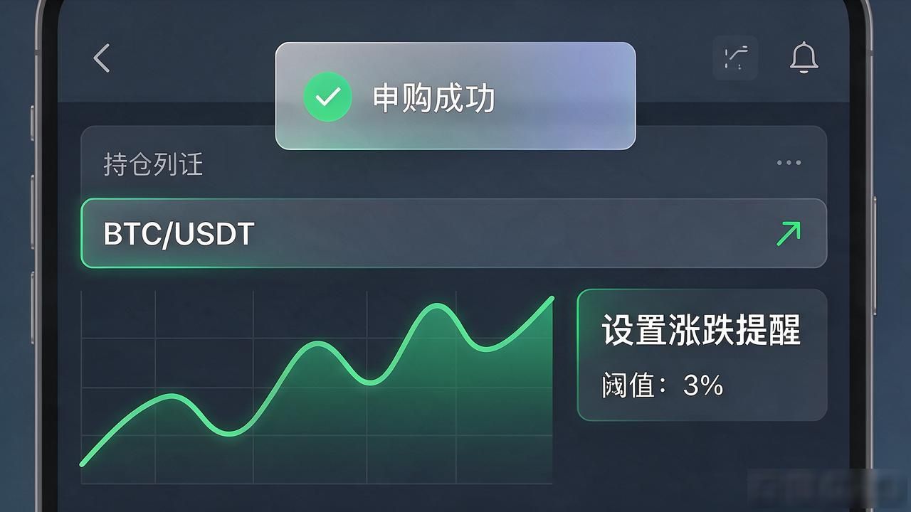 数字货币申购成功了,确认到账、查看持仓、设好提醒,一篇讲明白