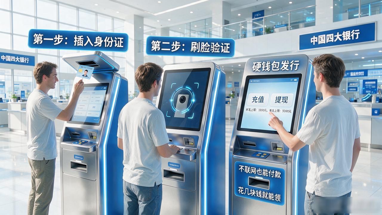 四大行数字货币ATM机装在哪?普通人三步就能用