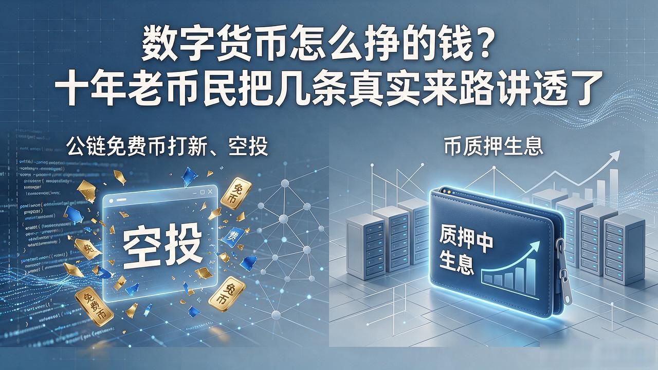 数字货币怎么挣的钱?十年老币民把几条真实来路讲透了