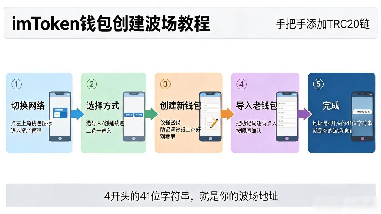 imToken钱包创建波场教程:手把手添加TRC20链