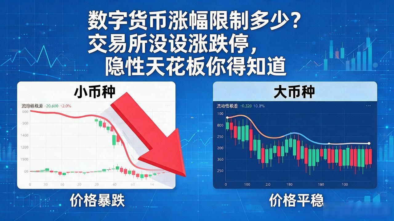 数字货币涨幅限制多少?交易所没设涨跌停,隐性天花板你得知道